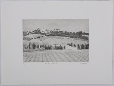 Camille COMBE : Haute Provence, Gravure originale signée
