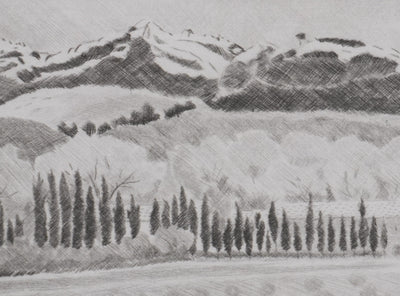 Camille COMBE : Haute Provence, Gravure originale signée