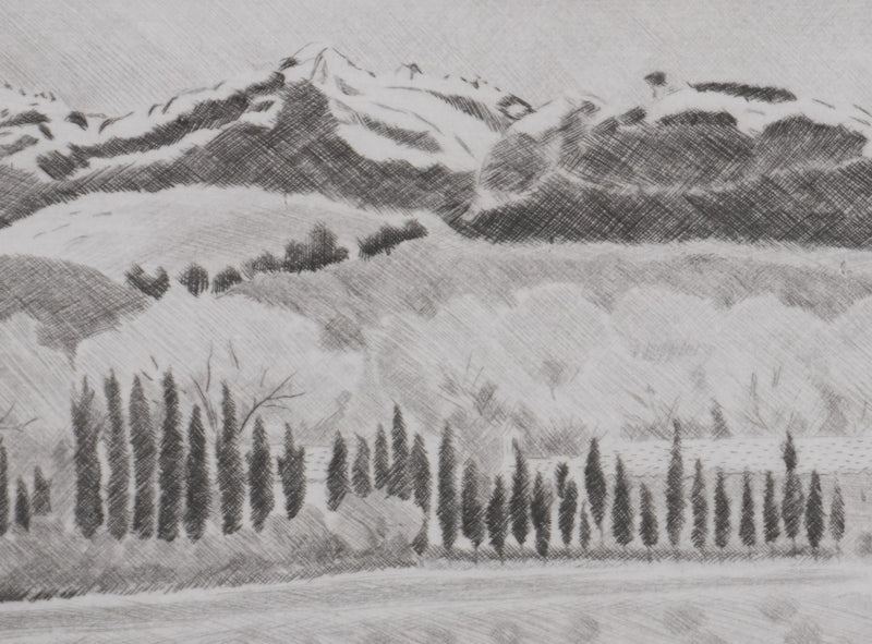 Camille COMBE : Haute Provence, Gravure originale signée