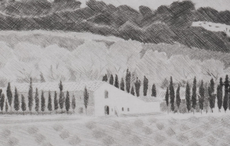 Camille COMBE : Haute Provence, Gravure originale signée