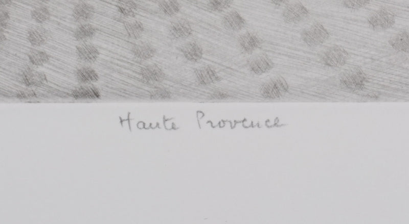 Camille COMBE : Haute Provence, Gravure originale signée