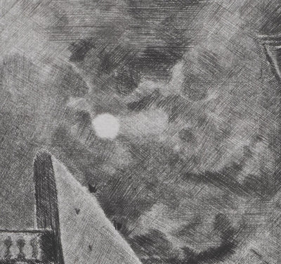 Camille COMBE : Chartres et son mystère, Gravure originale signée