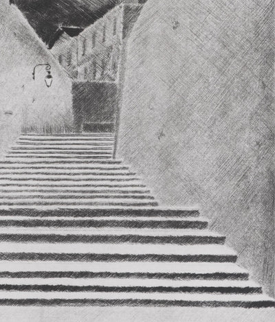 Camille COMBE : Chartres et son mystère, Gravure originale signée