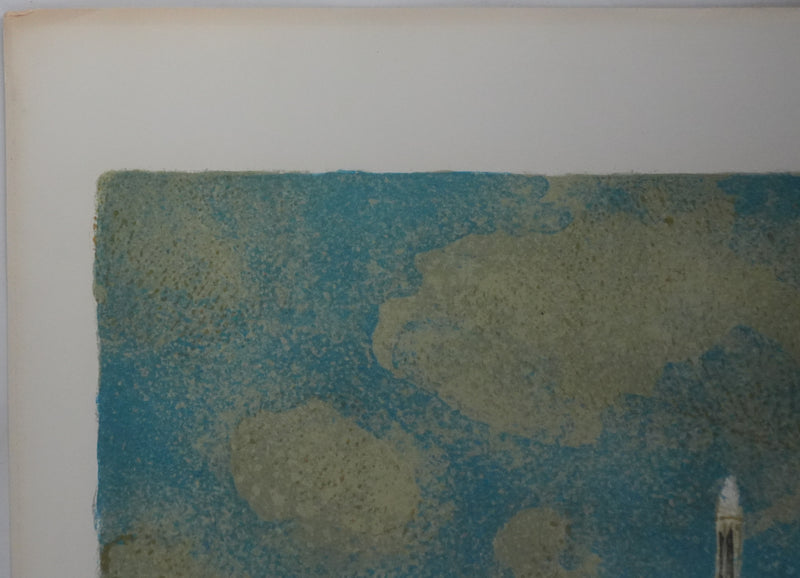 Yves GANNE : Les escaliers du Sacré-Cœur, Lithographie originale signée