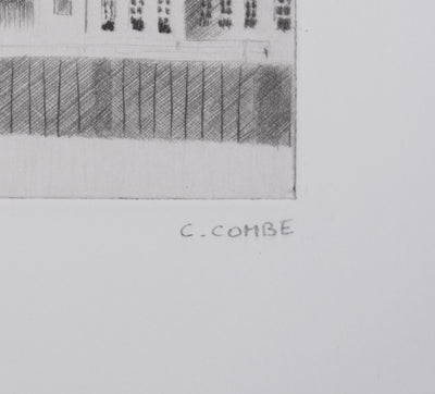 Camille COMBE : Le cavalier de Passy, Gravure originale signée