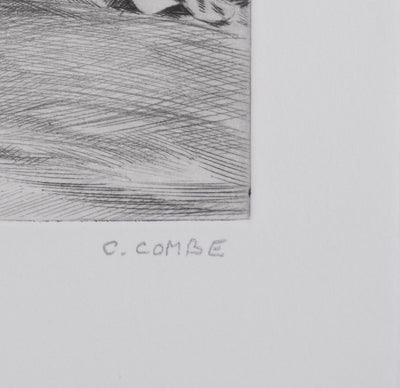 Camille COMBE : Où dorment les volcans, Gravure originale signée