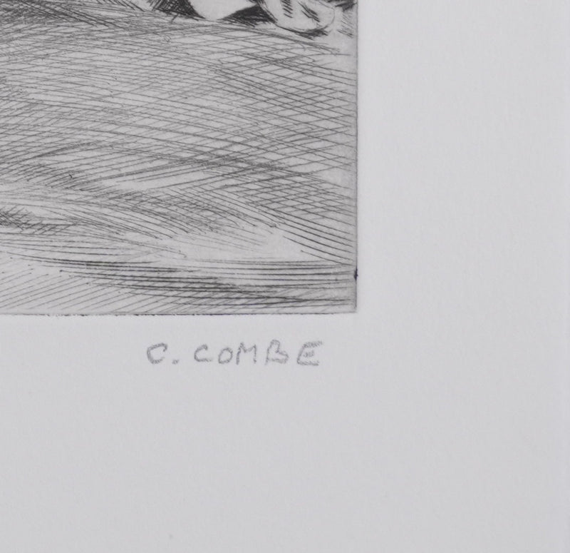 Camille COMBE : Où dorment les volcans, Gravure originale signée