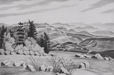 Camille COMBE : Où dorment les volcans, Gravure originale signée