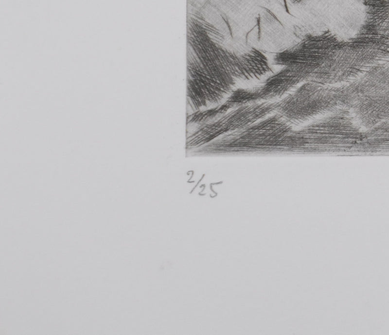 Camille COMBE : Provence, Gravure originale signée