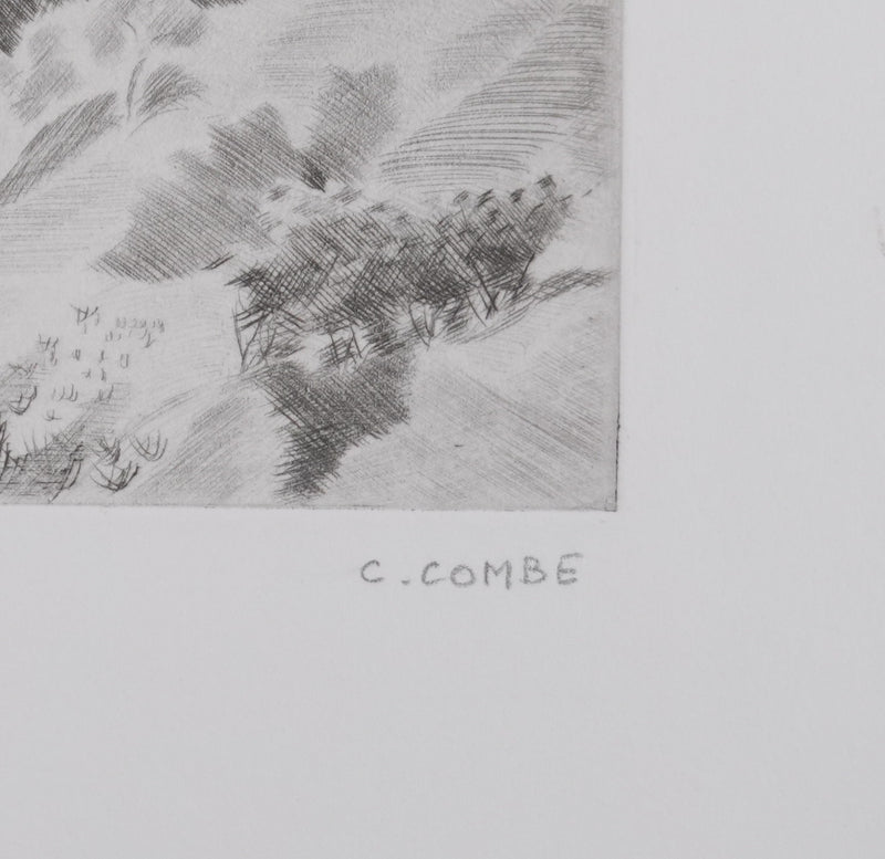 Camille COMBE : Provence, Gravure originale signée