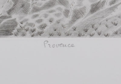 Camille COMBE : Provence, Gravure originale signée