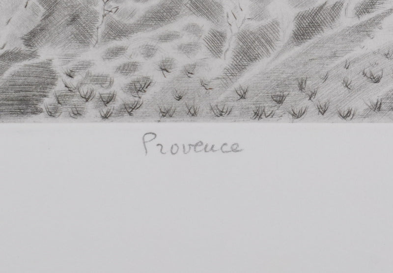 Camille COMBE : Provence, Gravure originale signée