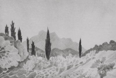 Camille COMBE : Provence, Gravure originale signée
