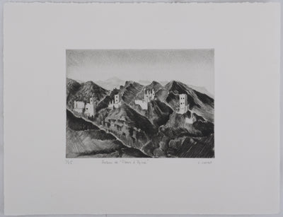 Camille COMBE : Autour de Fleur d'Epine, Gravure originale signée