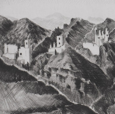 Camille COMBE : Autour de Fleur d'Epine, Gravure originale signée