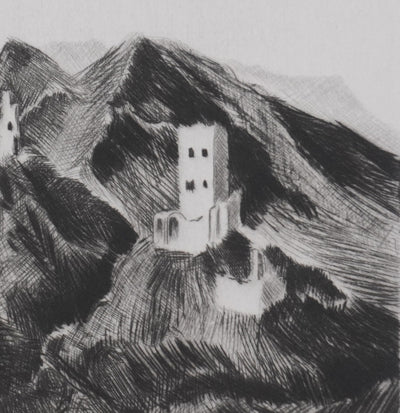 Camille COMBE : Autour de Fleur d'Epine, Gravure originale signée