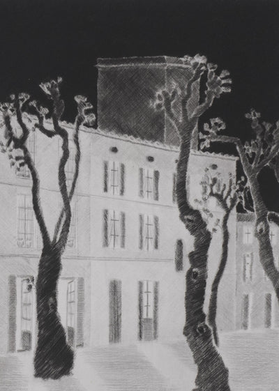 Camille COMBE : Nuit provençale, Gravure originale signée