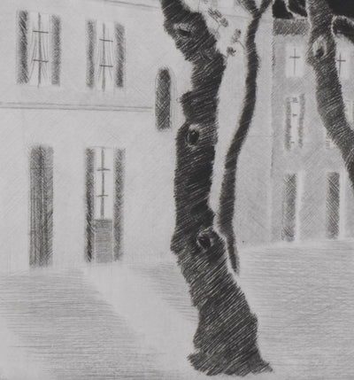 Camille COMBE : Nuit provençale, Gravure originale signée