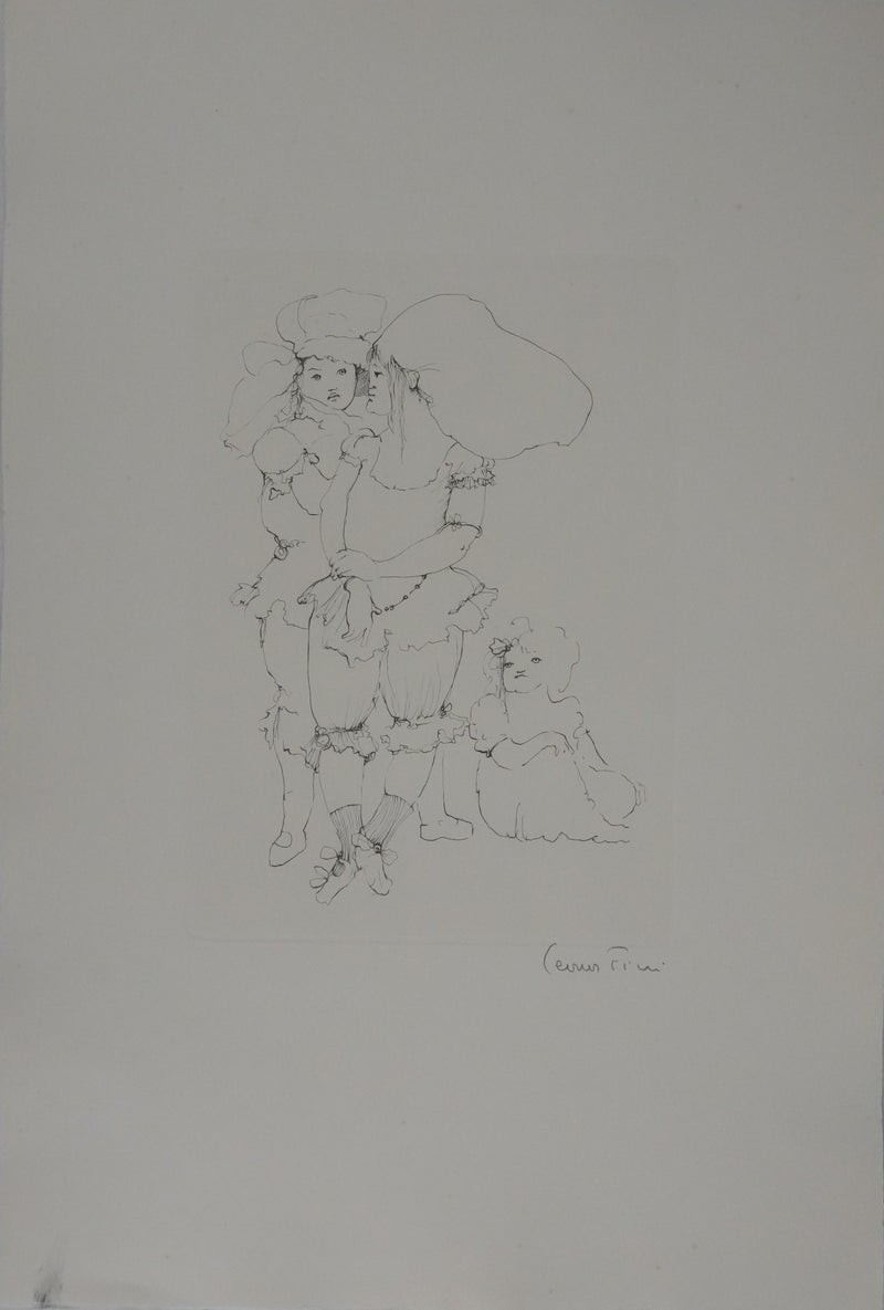 Léonor FINI : Conversations secrètes (Noir), Gravure originale signée