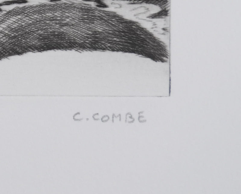 Camille COMBE : Les fleurs de glace du torrent, Gravure originale signée