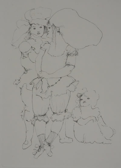 Léonor FINI : Conversations secrètes (Noir), Gravure originale signée