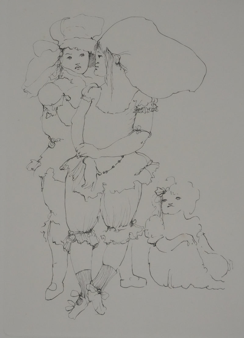 Léonor FINI : Conversations secrètes (Noir), Gravure originale signée