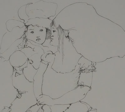 Léonor FINI : Conversations secrètes (Noir), Gravure originale signée