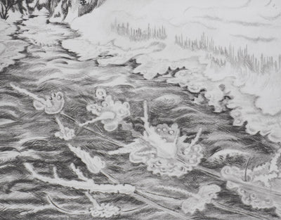 Camille COMBE : Floraison de glace, Gravure originale signée