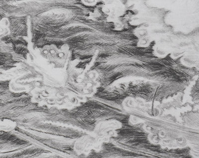Camille COMBE : Floraison de glace, Gravure originale signée
