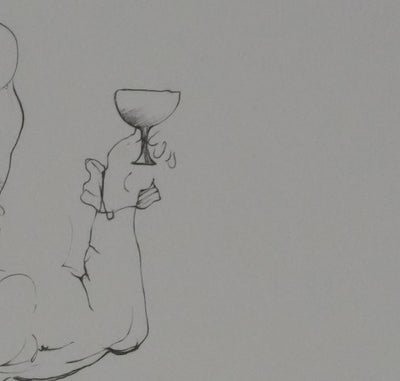 Afbr Léonor FINI, "A small glass", Signed engraving