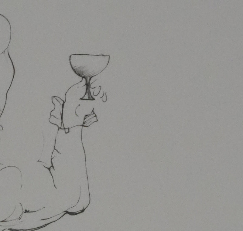 Afbr Léonor FINI, "A small glass", Signed engraving