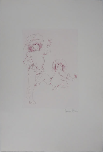 Léonor FINI : Le petit verre, Gravure signée