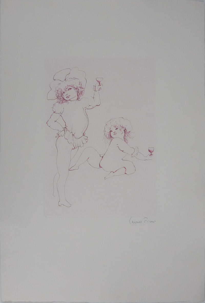 Léonor FINI : Le petit verre, Gravure signée