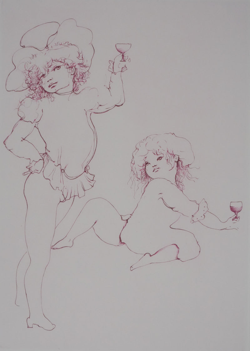 Léonor FINI : Le petit verre, Gravure signée
