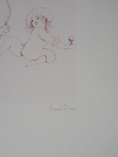 Léonor FINI : Le petit verre, Gravure signée