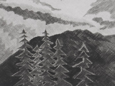 Camille COMBE : Le monde de la nuit, Gravure originale signée