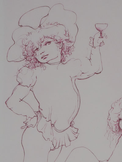 Léonor FINI : Le petit verre, Gravure signée