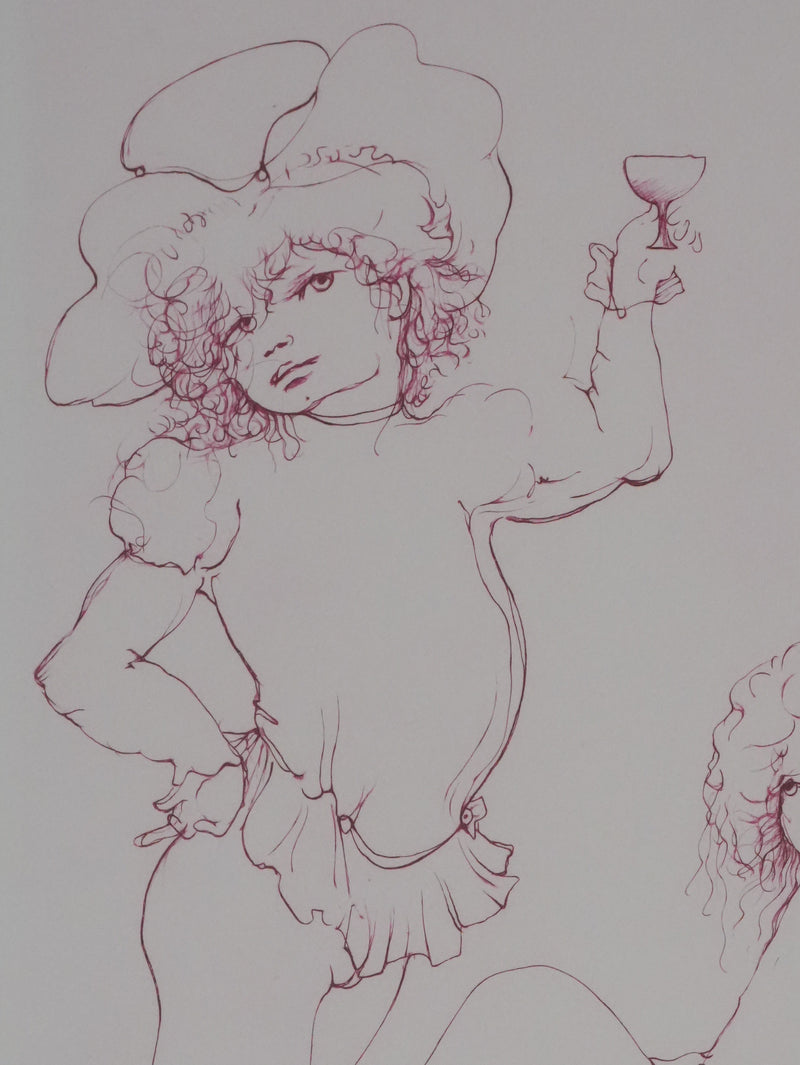 Léonor FINI : Le petit verre, Gravure signée