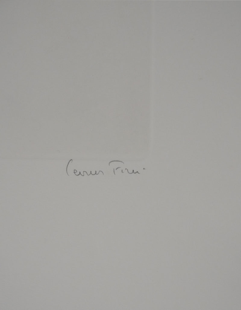 Léonor FINI : Fillettes contrariées (Noir), Gravure originale signée