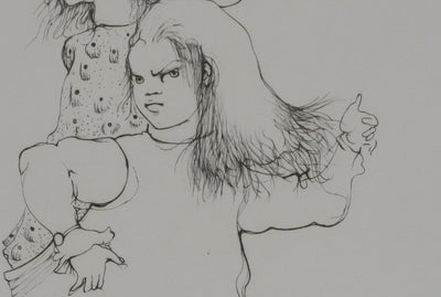 Léonor FINI : Fillettes contrariées (Noir), Gravure originale signée