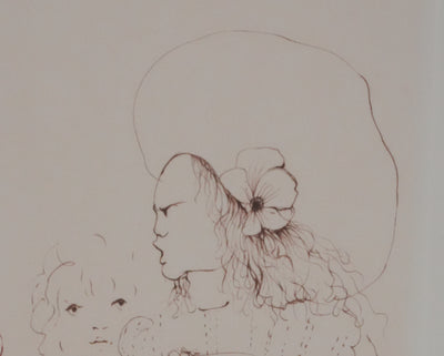 Léonor FINI : Sous la robe, Gravure originale signée