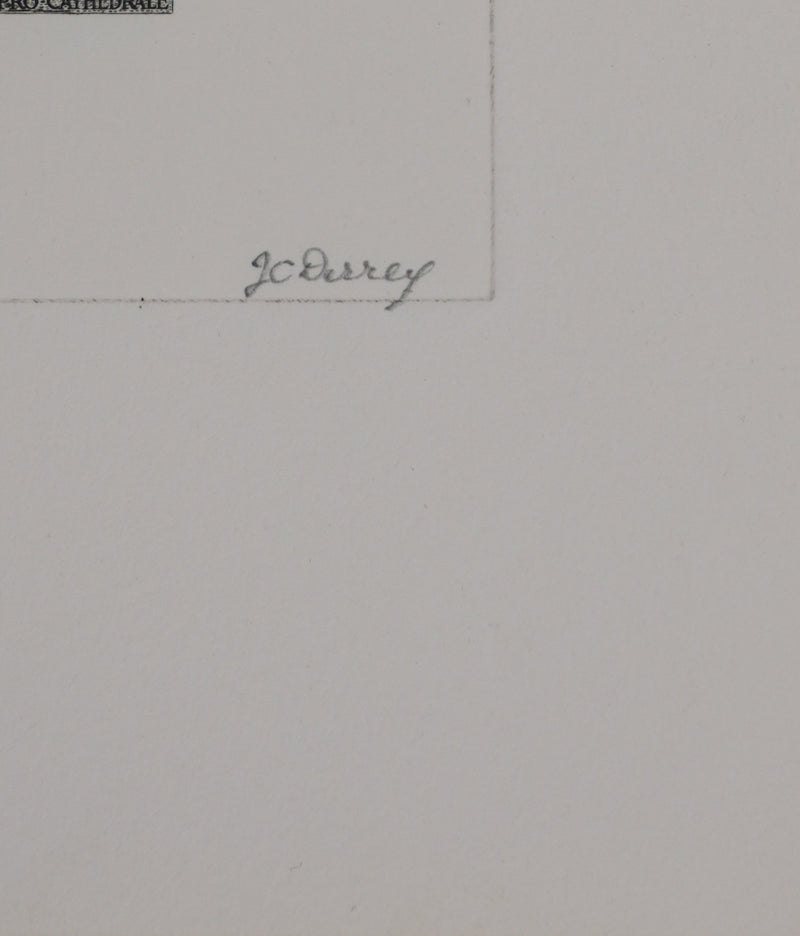 Jacques Charles DERREY : Timbre, Eglise de Ouidah, Gravure originale signée