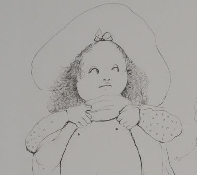 Léonor FINI : Sous la robe (Noir), Gravure originale signée