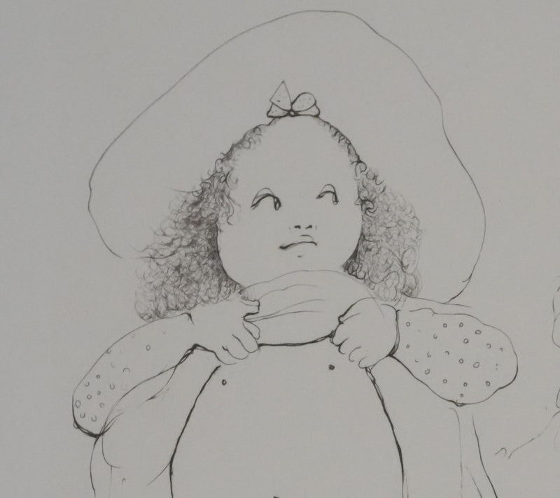 Léonor FINI : Sous la robe (Noir), Gravure originale signée