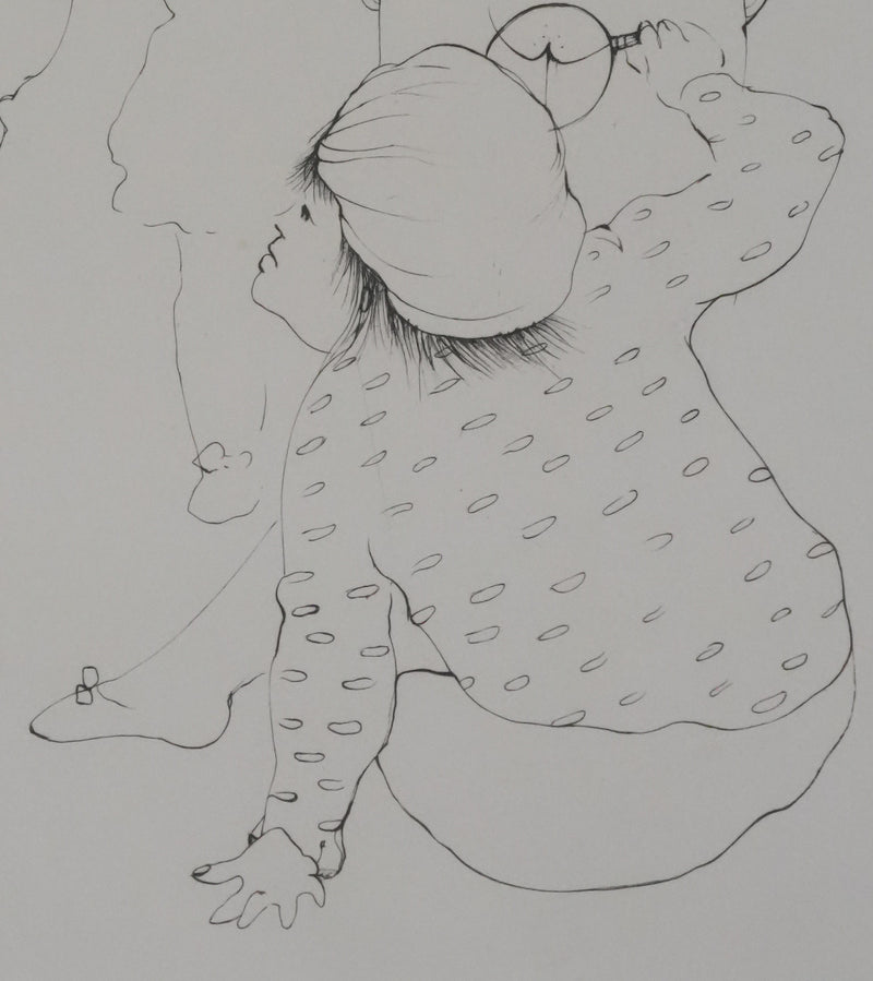 Léonor FINI : Sous la robe (Noir), Gravure originale signée