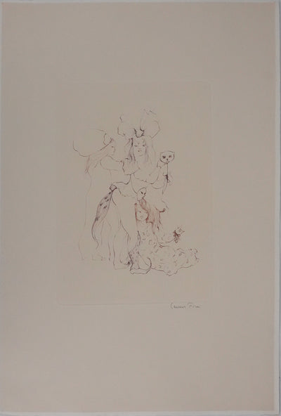 Afbr Léonor FINI, Our little cat, Signed engraving