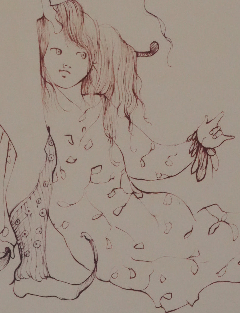 Afbr Léonor FINI, Our little cat, Signed engraving