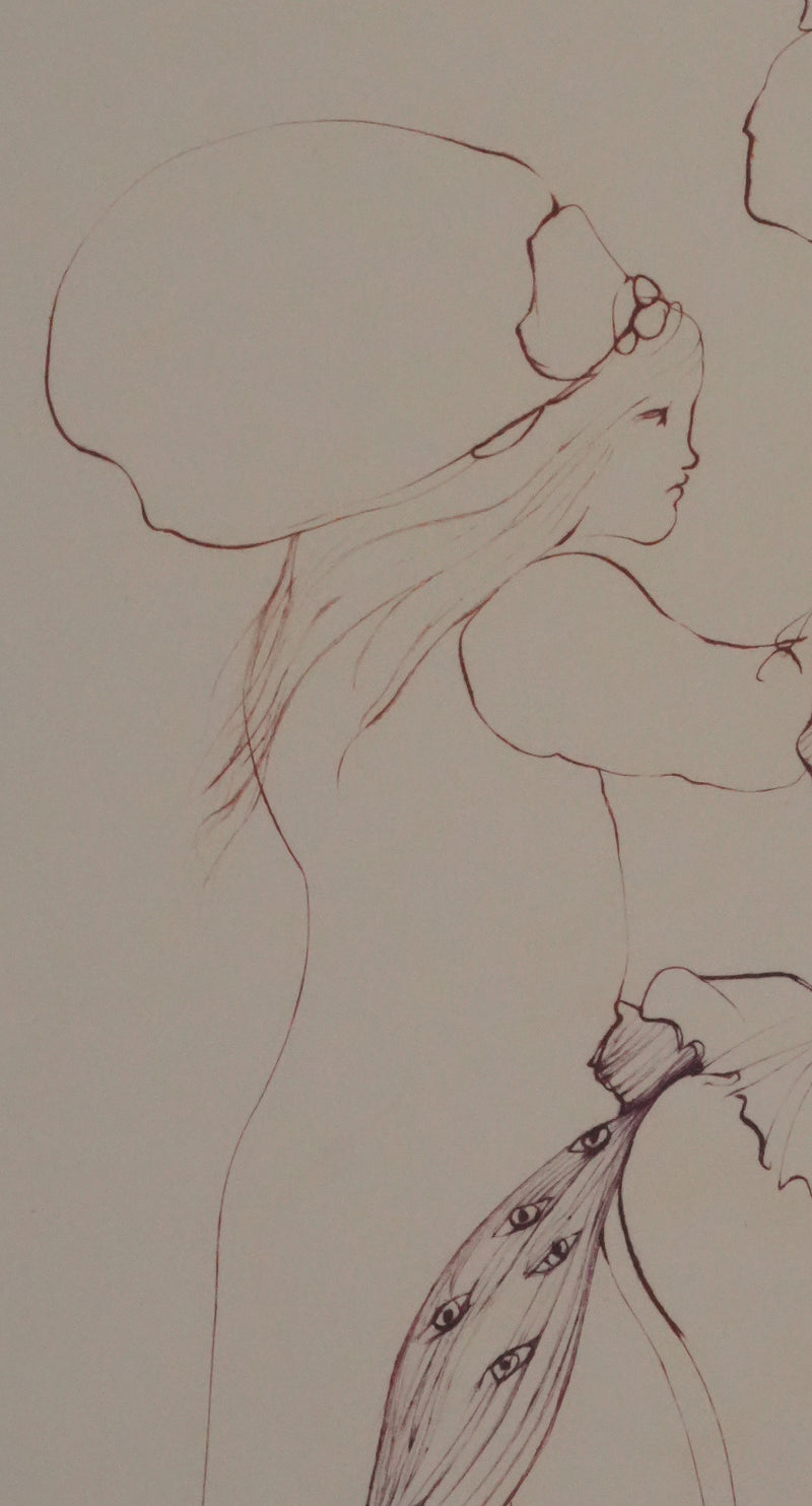 Afbr Léonor FINI, Our little cat, Signed engraving