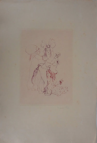 Léonor FINI : Notre petit chat (japon), Gravure originale signée