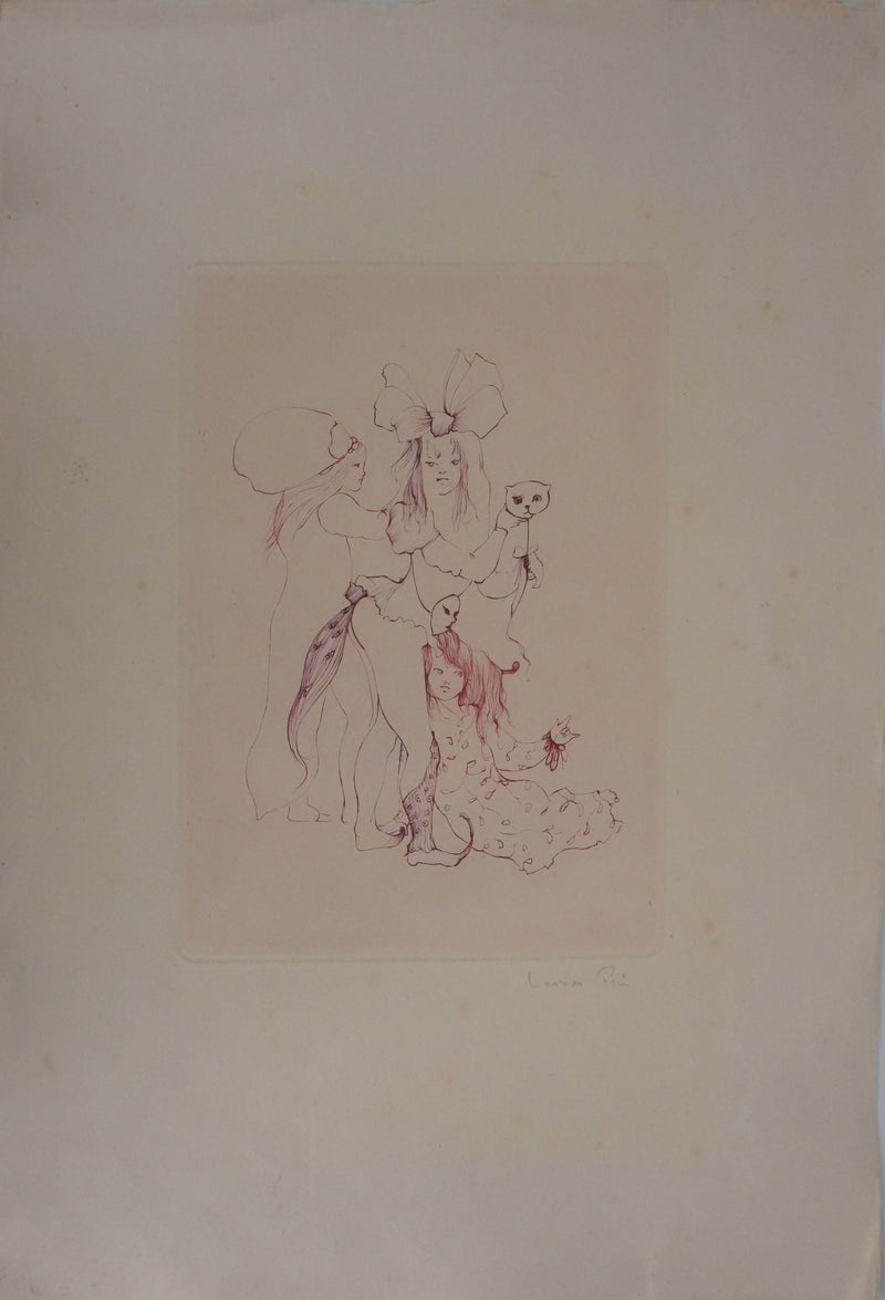 Léonor FINI : Notre petit chat (japon), Gravure originale signée